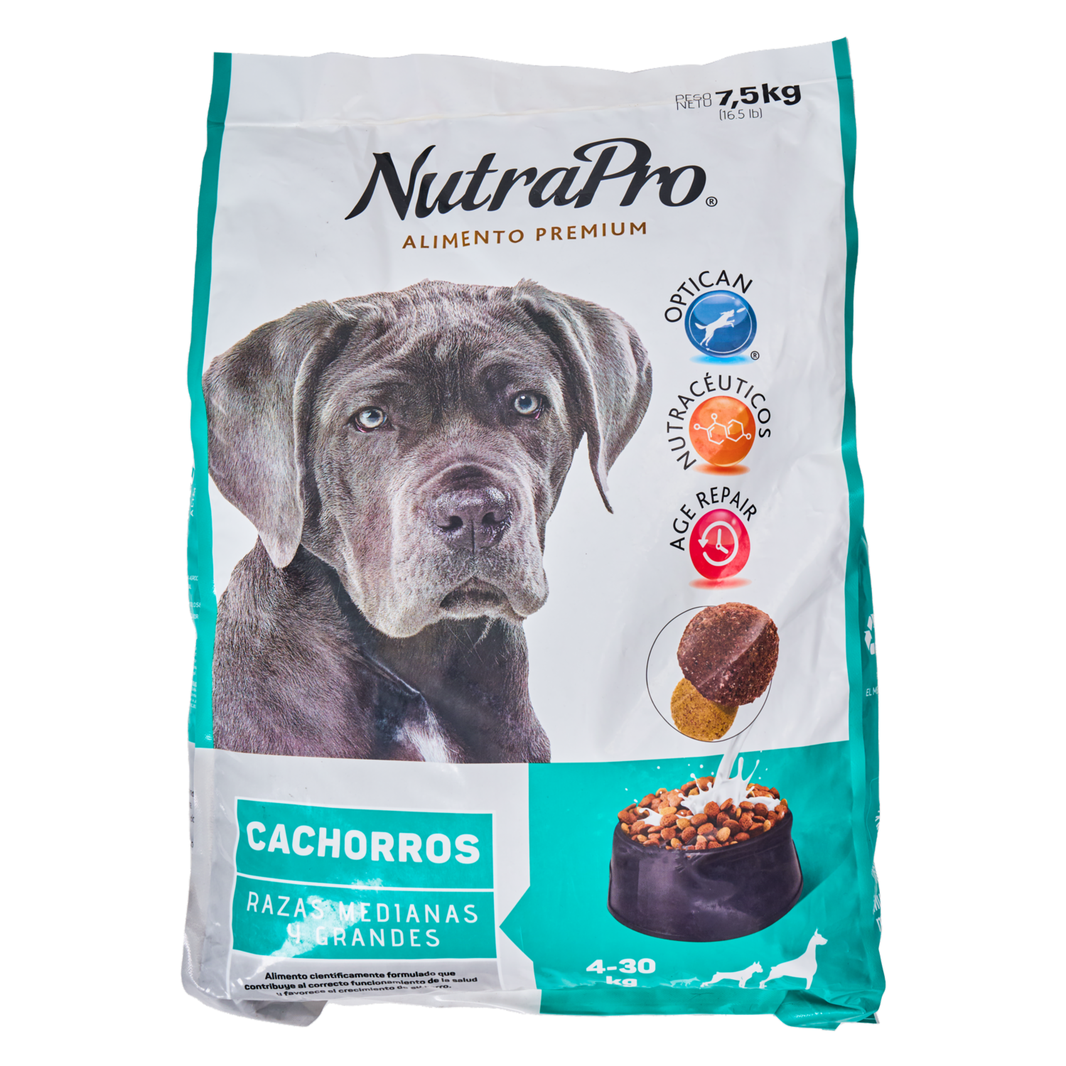 Alimento Para Perros Cachorros Raza Pequeña Mediana Y Grande NUTRAPRO 7,5 Kg