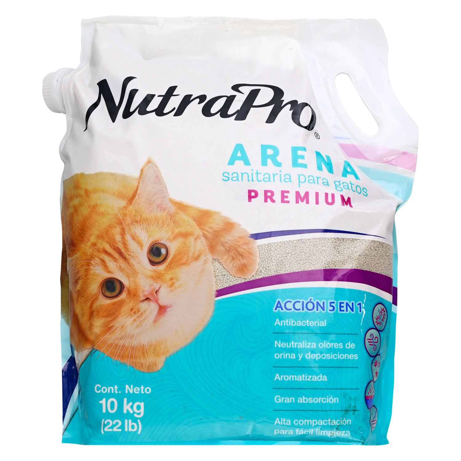 Arena Para Gatos Sanitaria Con Aroma A Lavanda NUTRAPRO 10 Kg