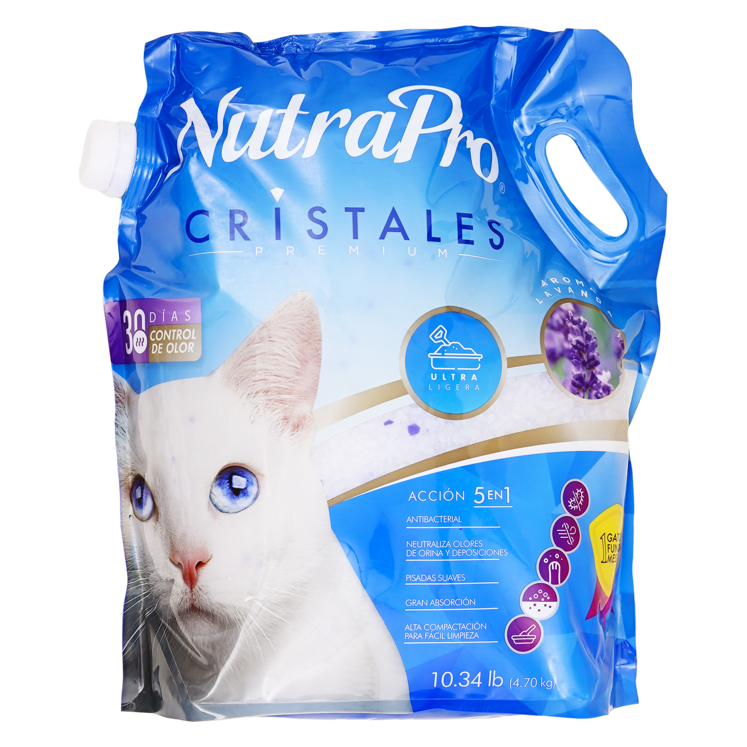 Arena Para Gatos De Silica NUTRAPRO 4,7 Kg