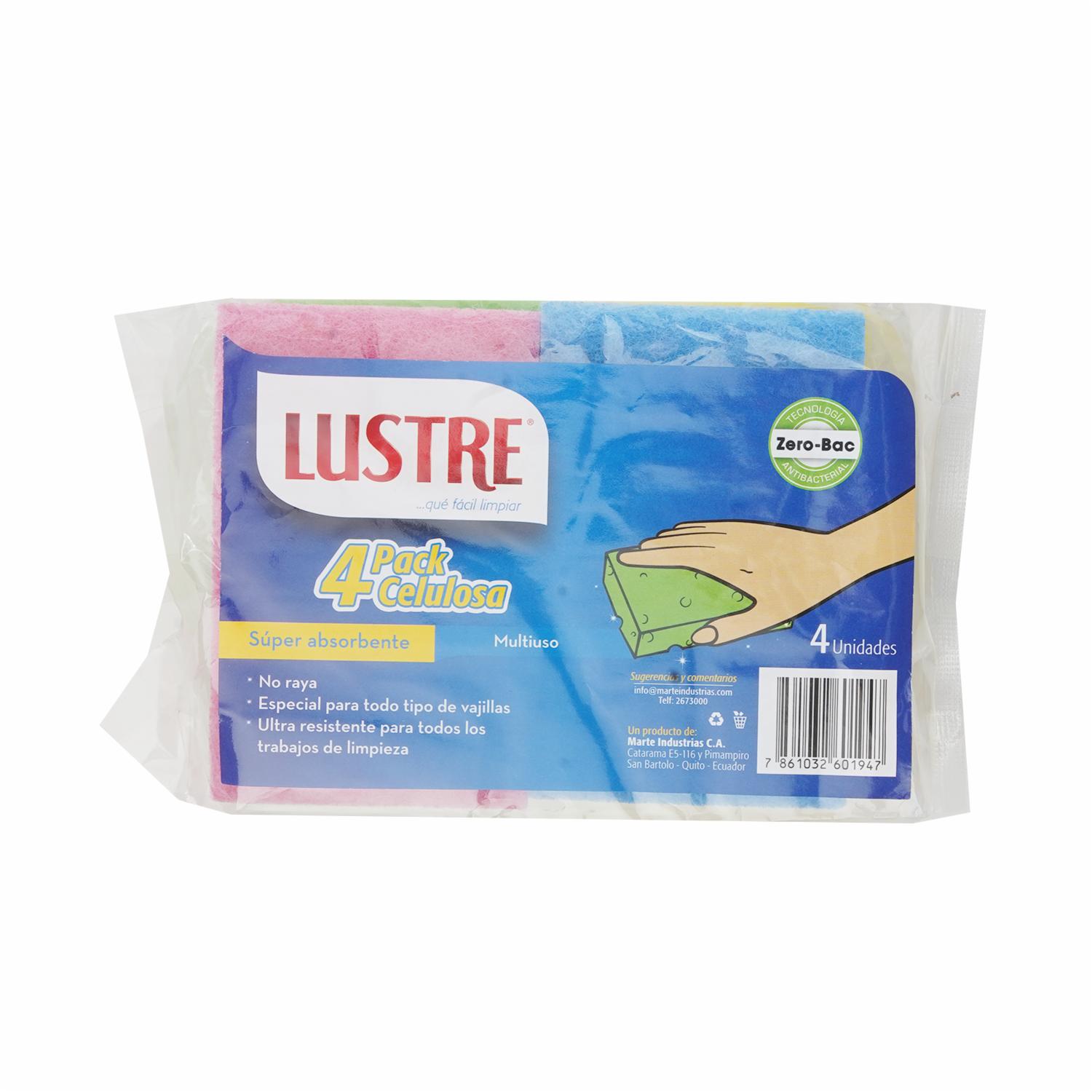 Esponja De Celulosa Super LUSTRE 4 Unidades