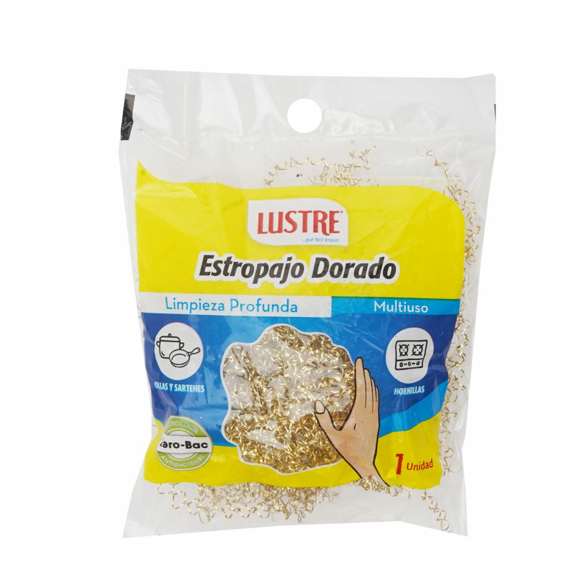 Estropajo Dorado Cero Rayas Premium LUSTRE Unidad
