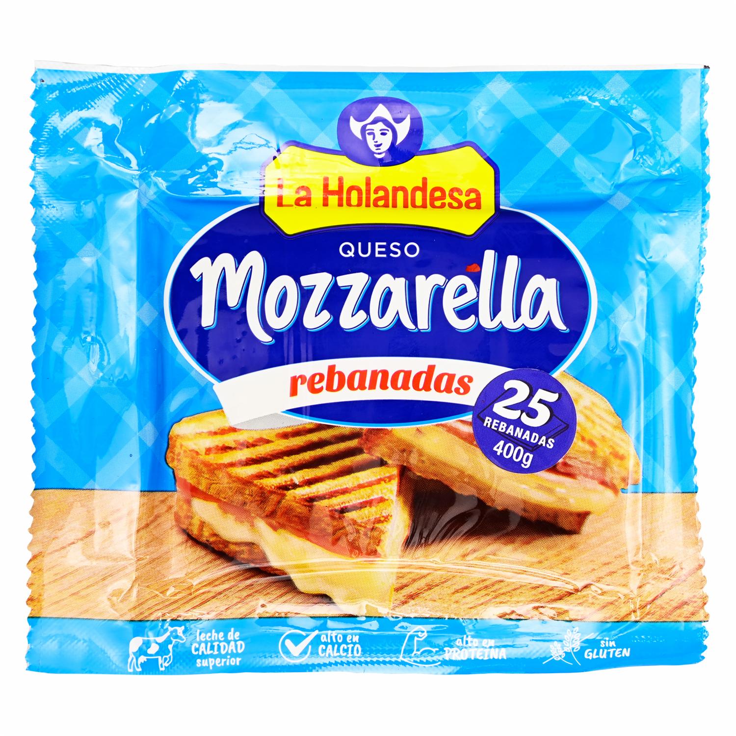 Queso Mozzarella Rebanado LA HOLANDESA 400G