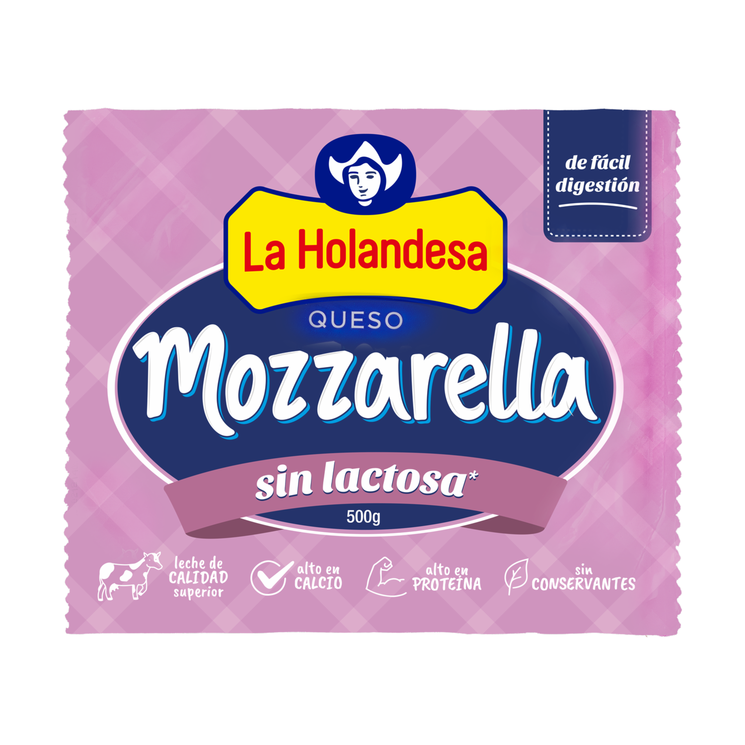 Queso Mozzarella Bajo En Grasa LA HOLANDESA 500 G