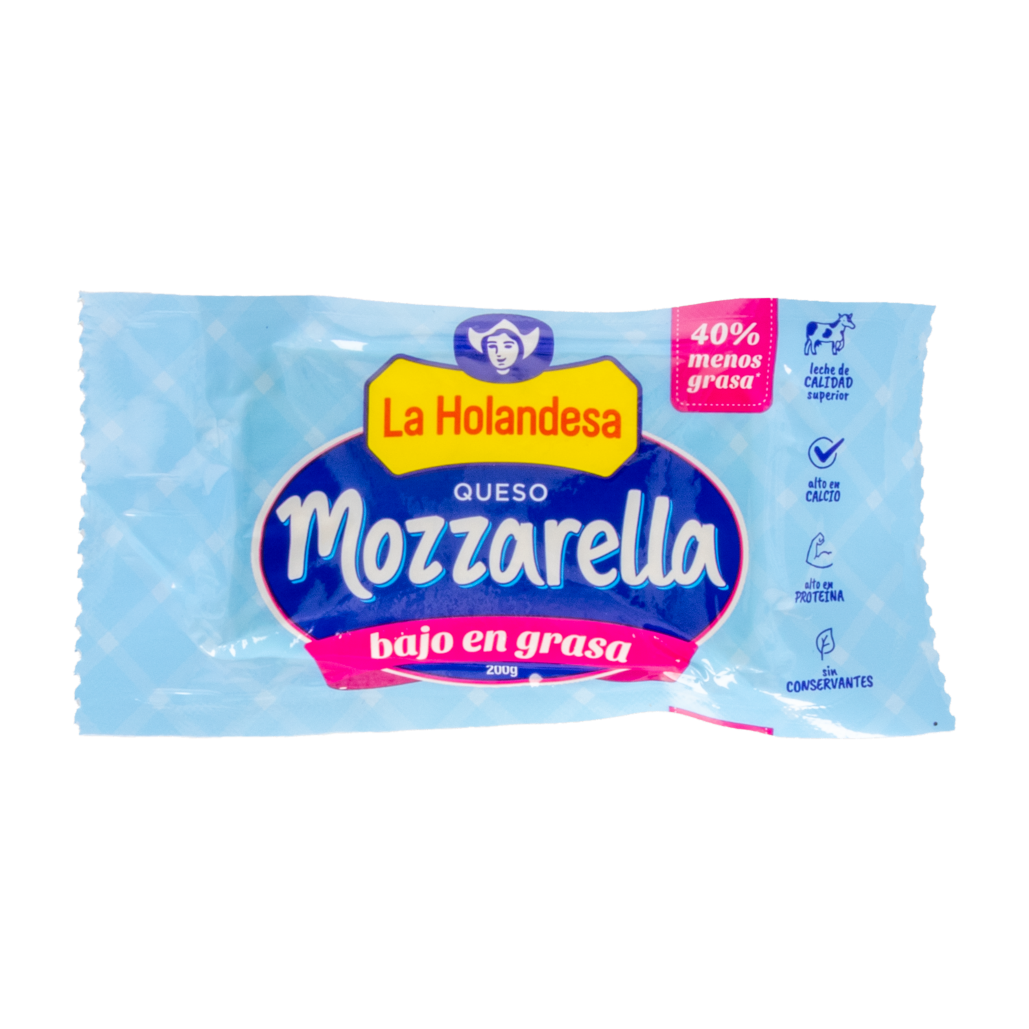 Queso Mozzarella Bajo En Grasa LA HOLANDESA 200 G