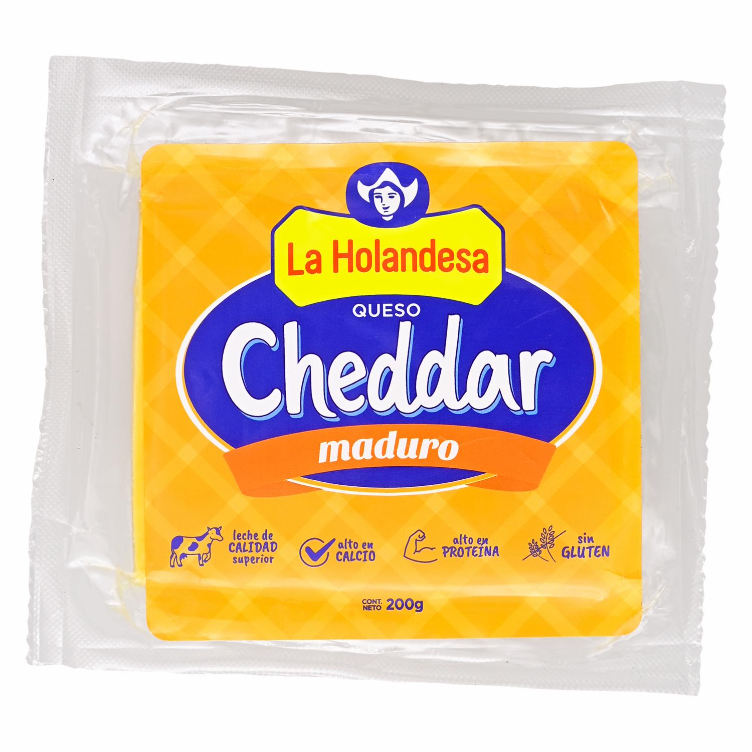 Queso Cheddar Maduro LA HOLANDESA 200 G