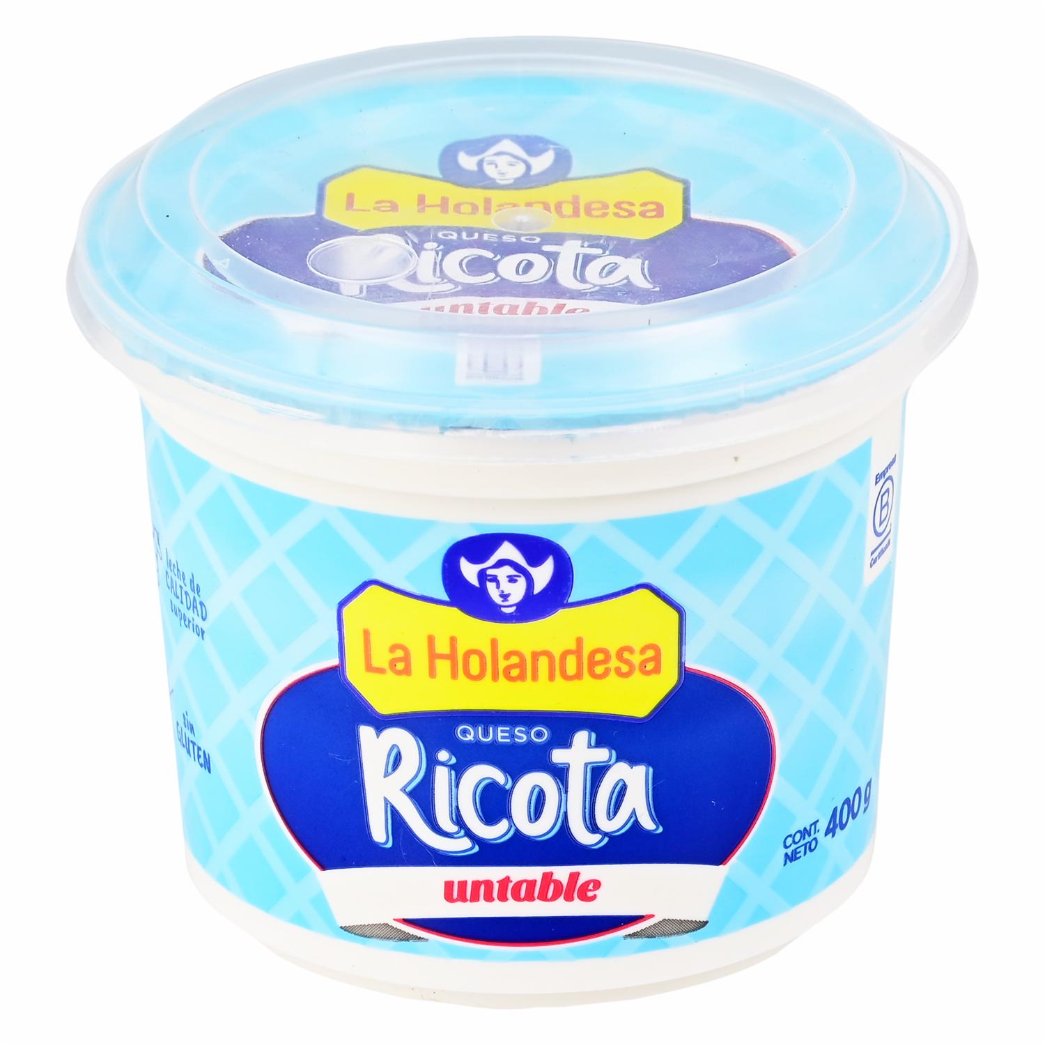 Queso Ricota Untable LA HOLANDESA 400 G