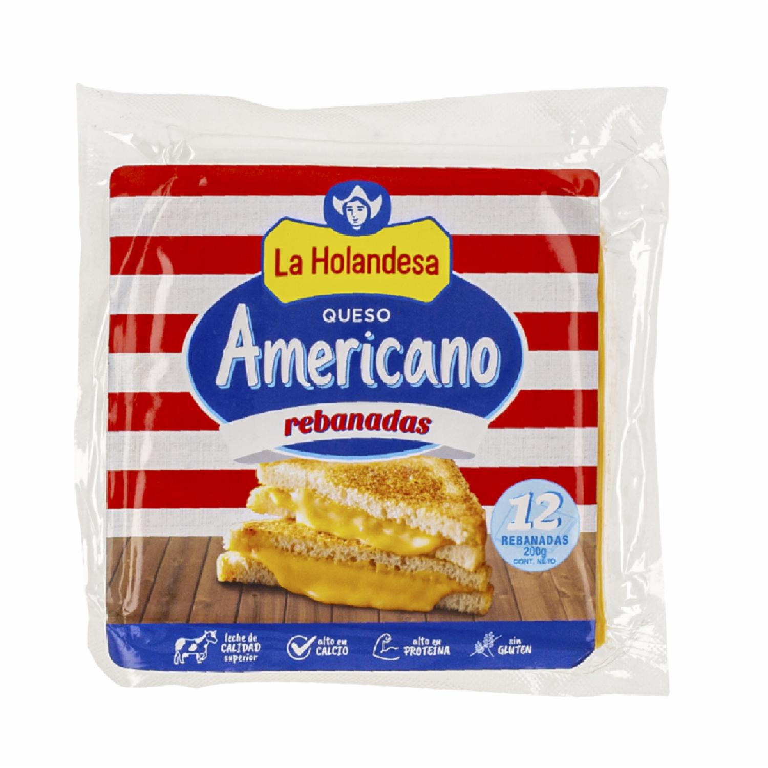 Queso Americano Rebanado LA HOLANDESA 200 G