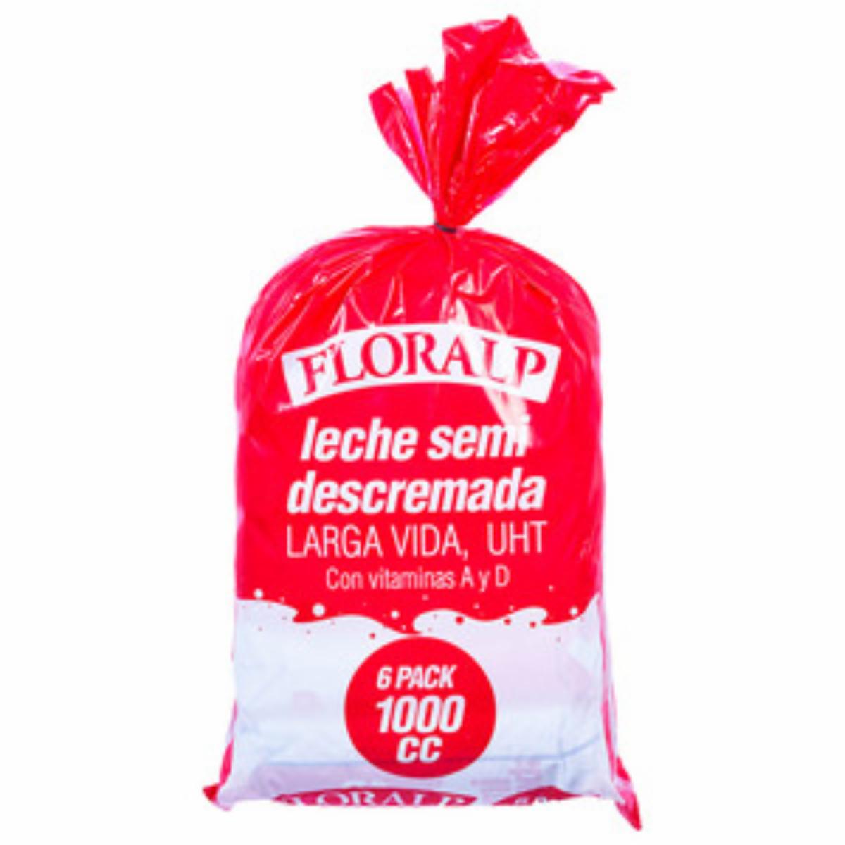 Leche Semidescremada Ultrapasteurizada FLORALP 6 X 1000 Ml