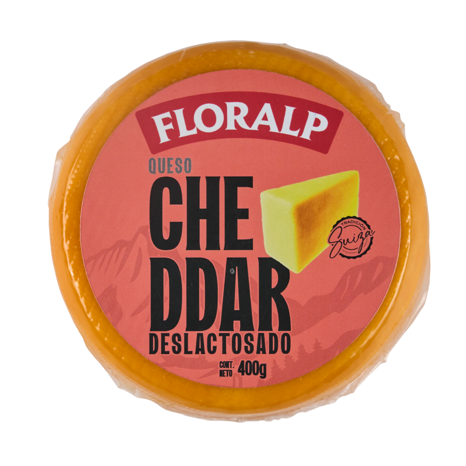 Queso Cheddar Deslactosado FLORALP 400 G