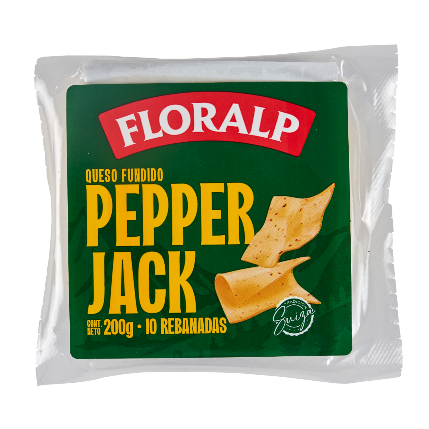 Queso Pepper Jack Rebanado FLORALP 200 G