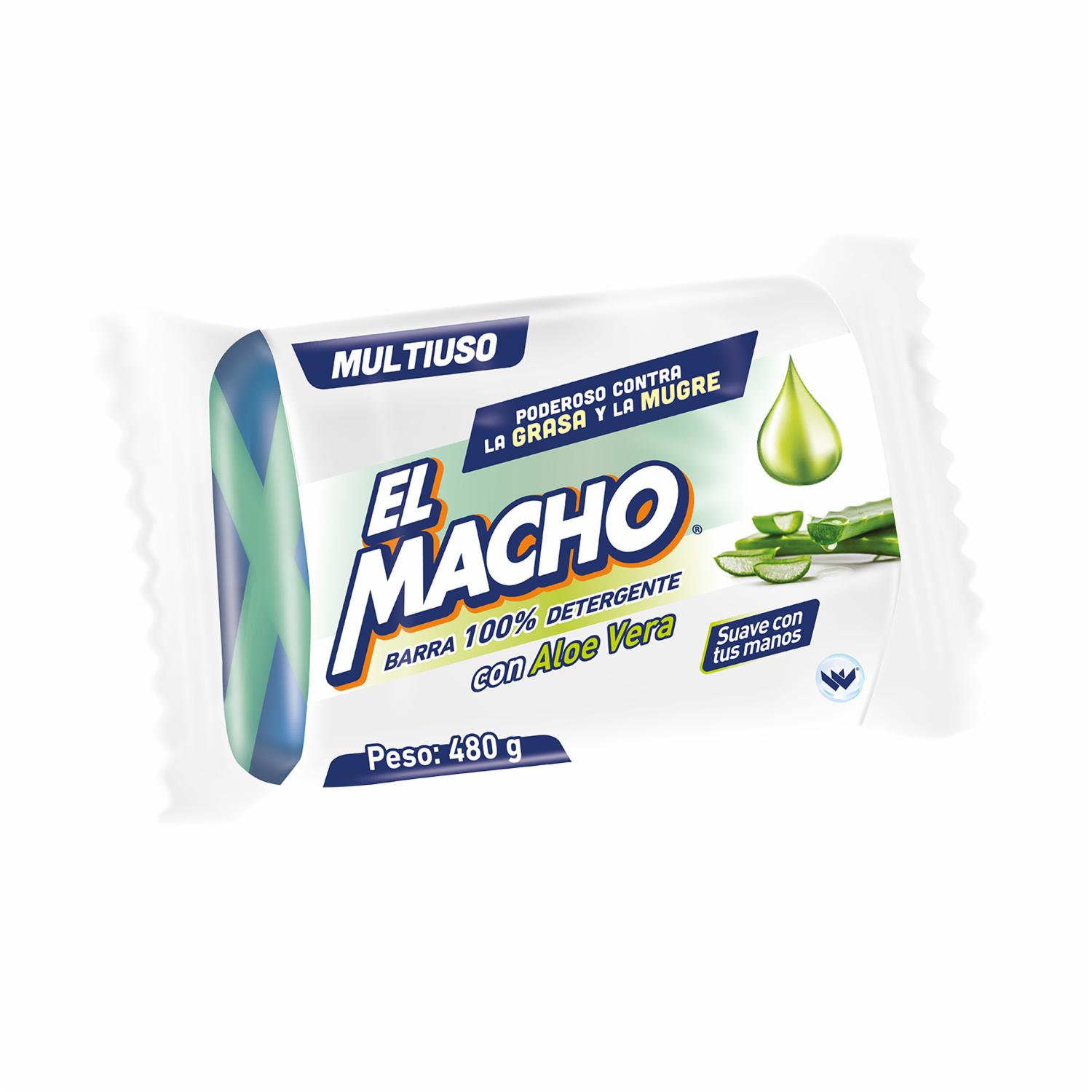Detergente En Barra Con Aloe Vera EL MACHO 480 G
