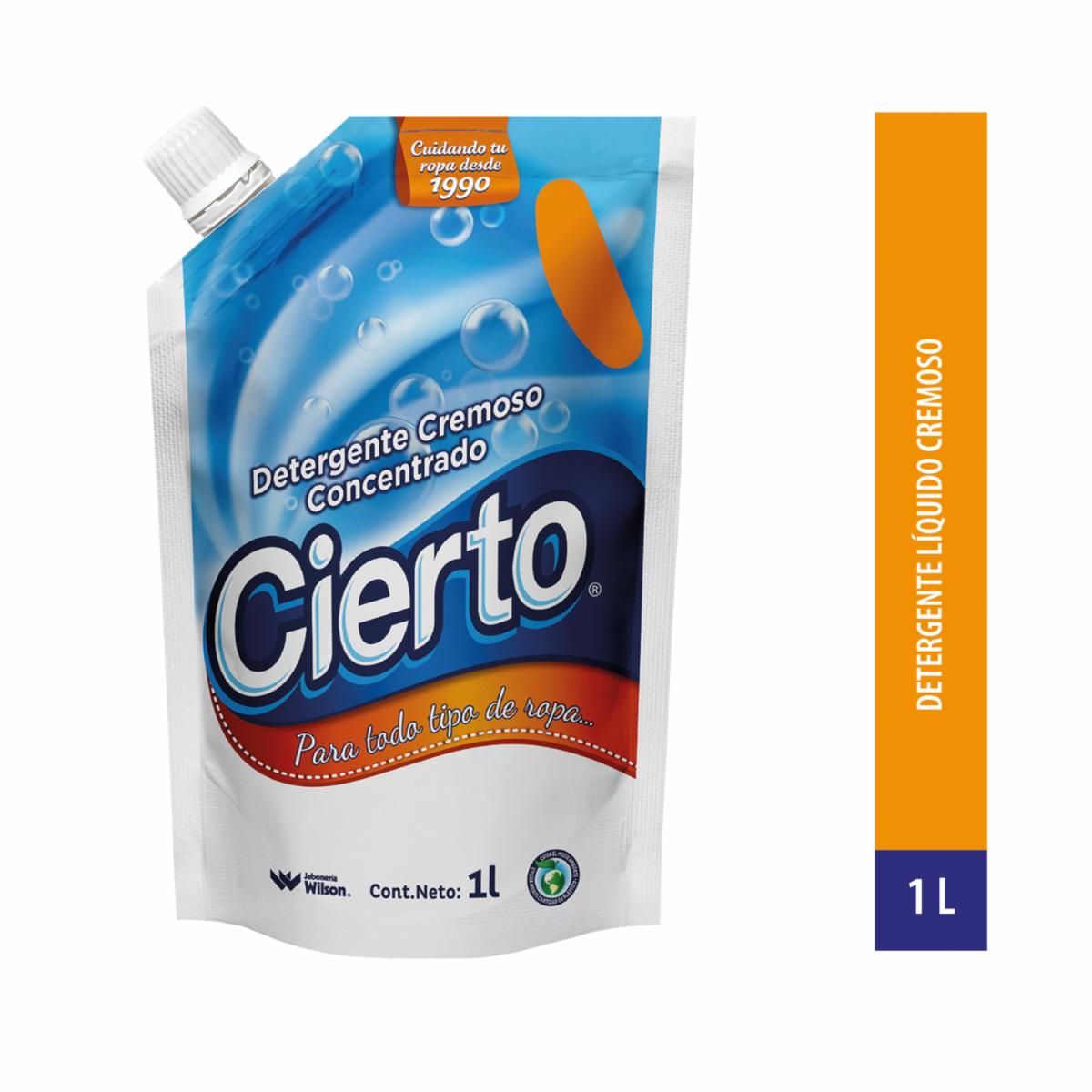 Detergente Cremoso Concentrado CIERTO 1 Litro
