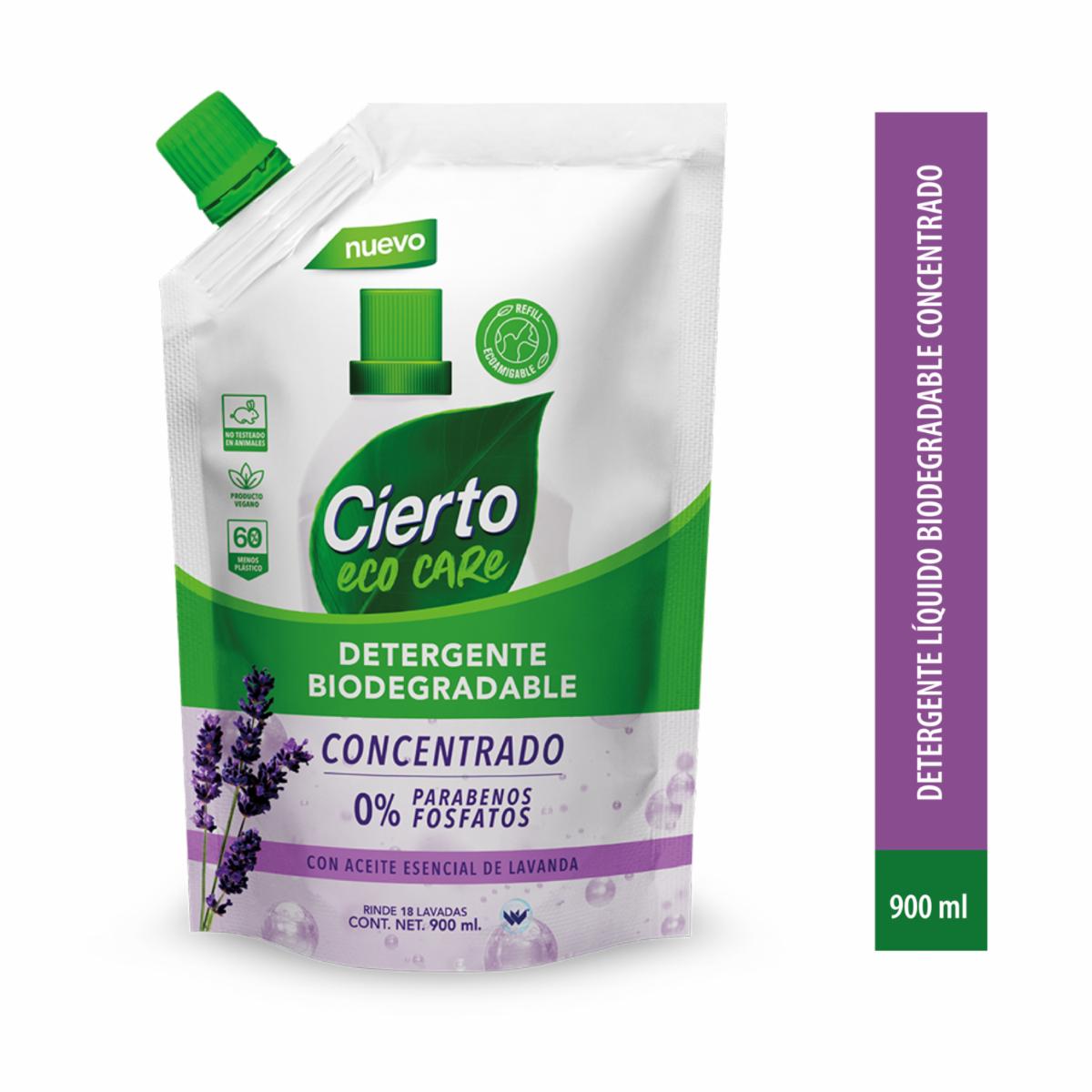 Detergente Líquido Concentrado Biodegradable CIERTO 900 Ml
