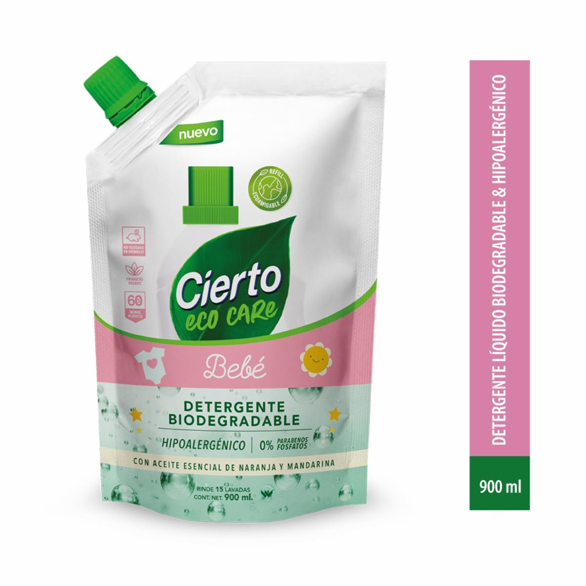 Detergente Líquido Bebé & Hipoalergénico Naranja Mandarina CIERTO 900 Ml