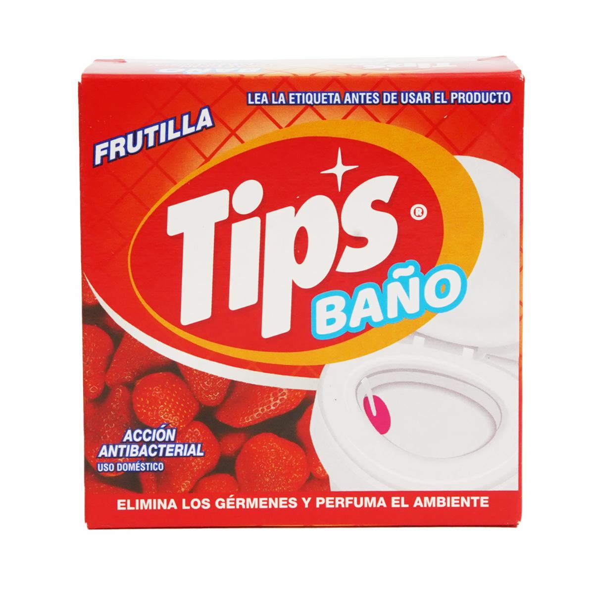 Pastilla desinfectante De Baño Antibacterial Fragancia Frutilla TIPS 90G