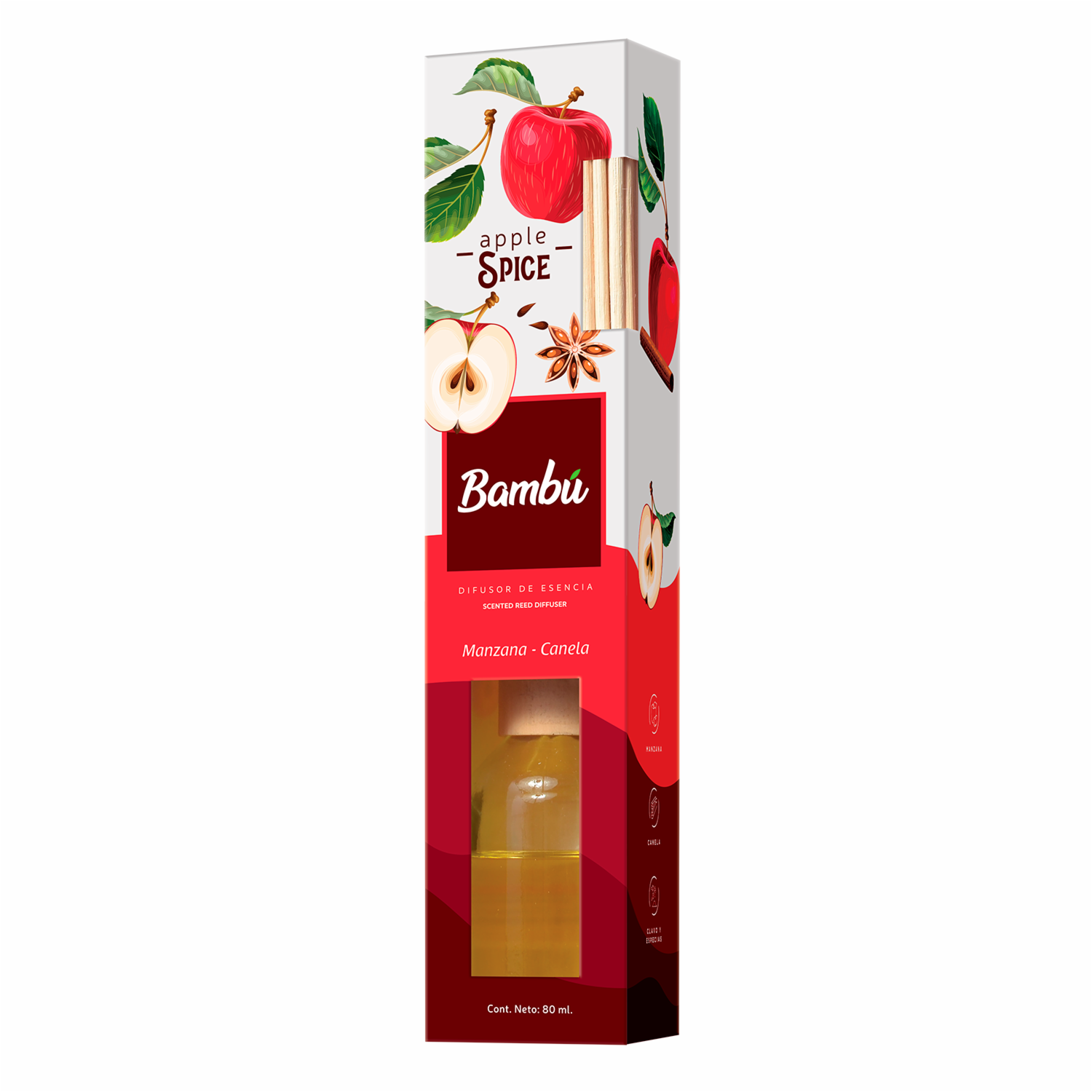 Difusor De Aroma Apple Spice BAMBÚ 80 Ml