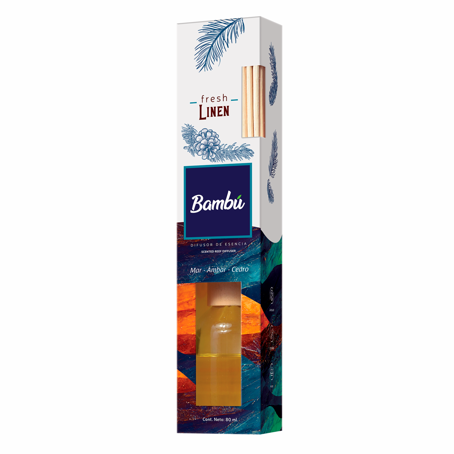 Difusor De Aroma Fresh Linen BAMBÚ 80 Ml