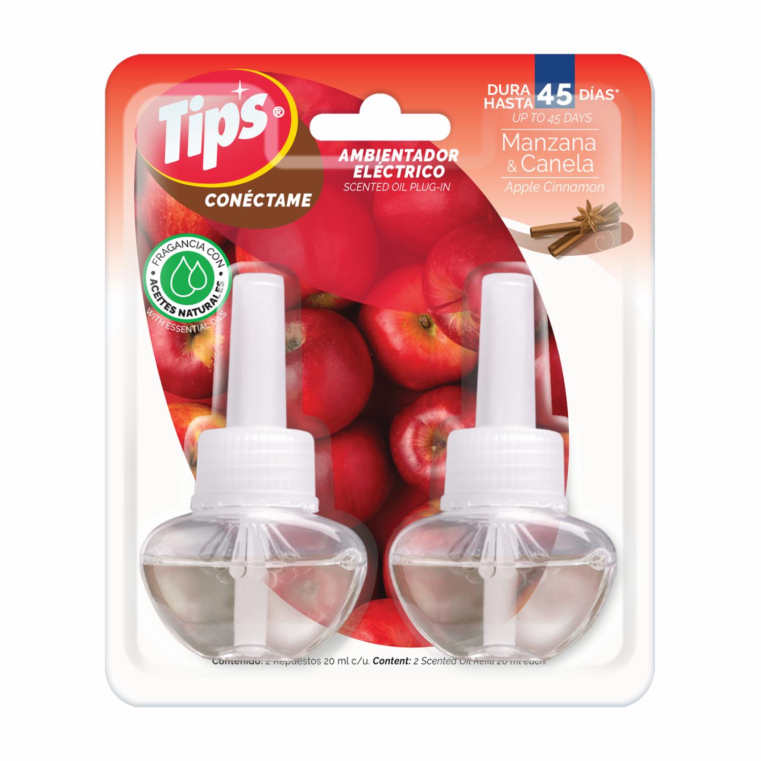 Ambiental Eléctrico Manzana Y Canela TIPS 2 Uds X 20 Ml