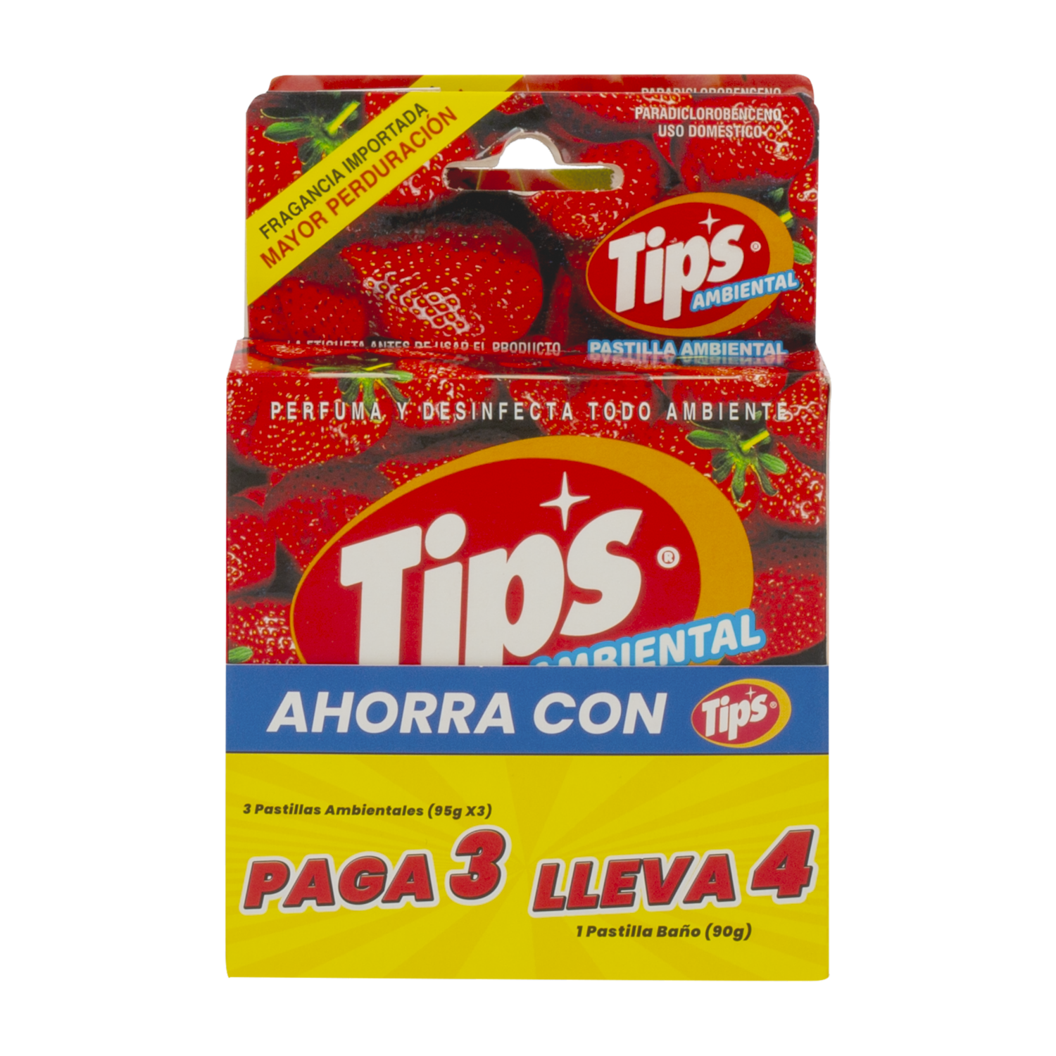 Pastillas Ambientales Para Baños Aroma Fresa TIP’S 270 G