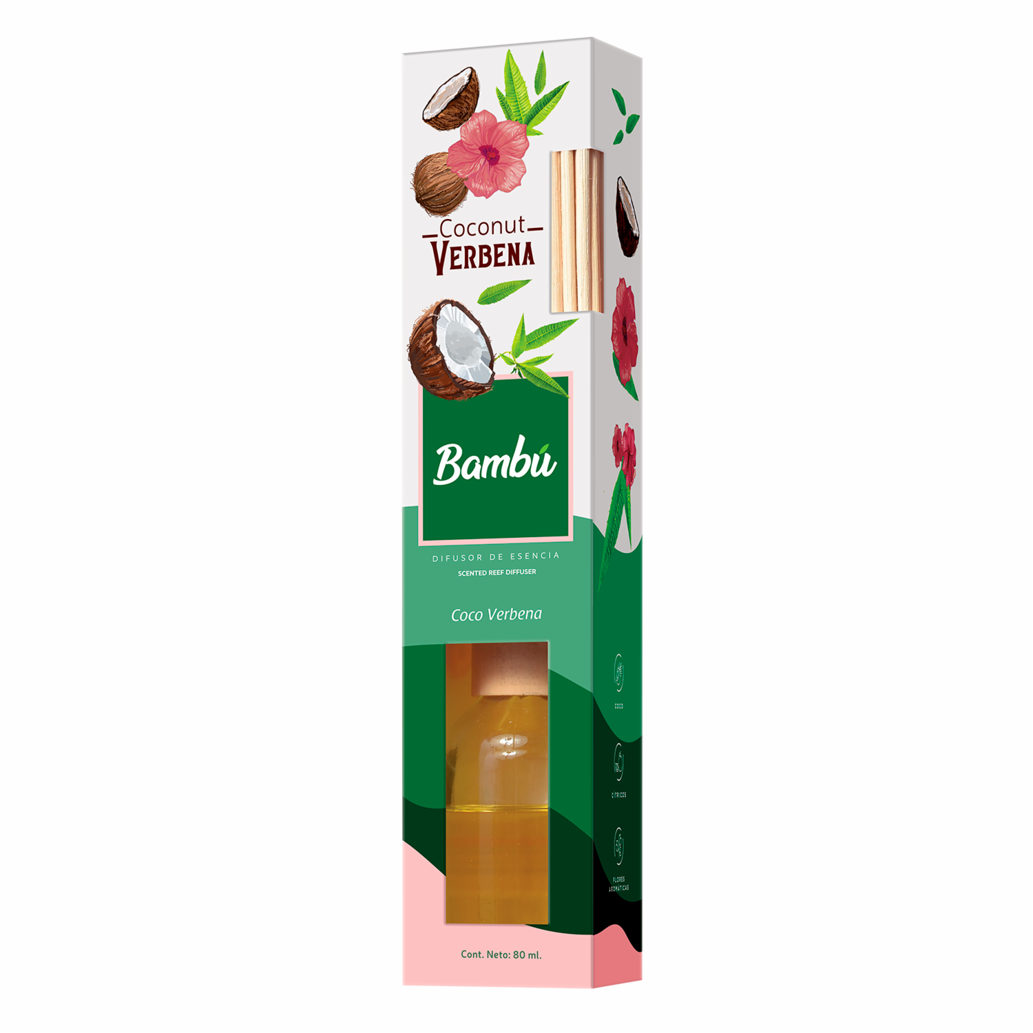 Difusor De Aroma Coco Verbena BAMBÚ 80 Ml