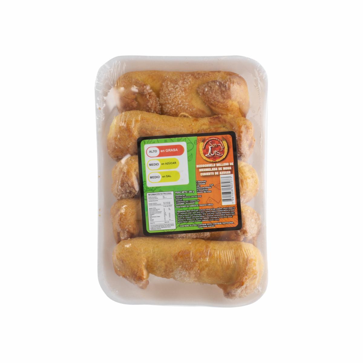 Bizcochuelos Rellenos De Mermelada De Mora SAN LUIS 250 G