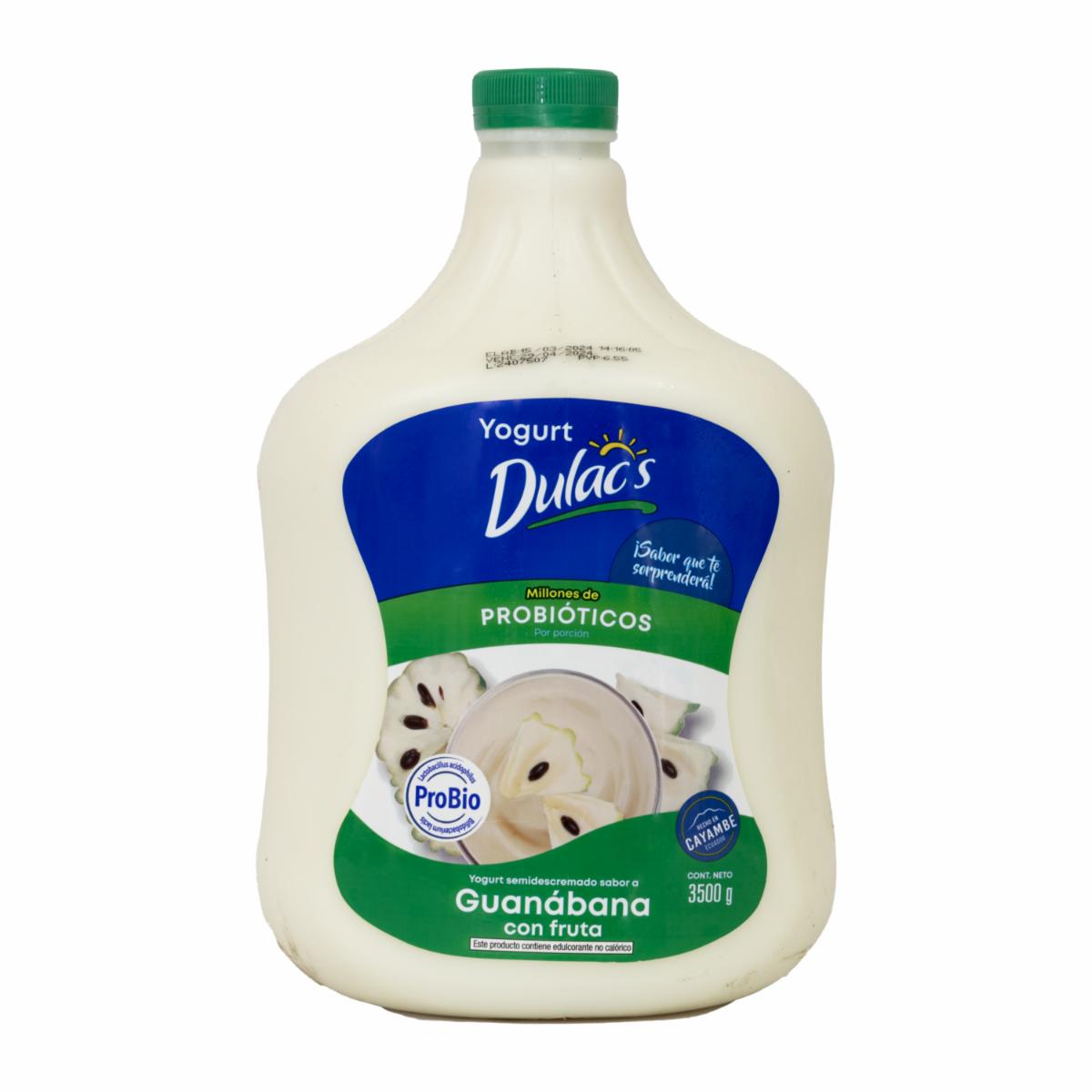 Yogurt Semidescremado Sabor A Guanábana Con Fruta DULACS 3500 G