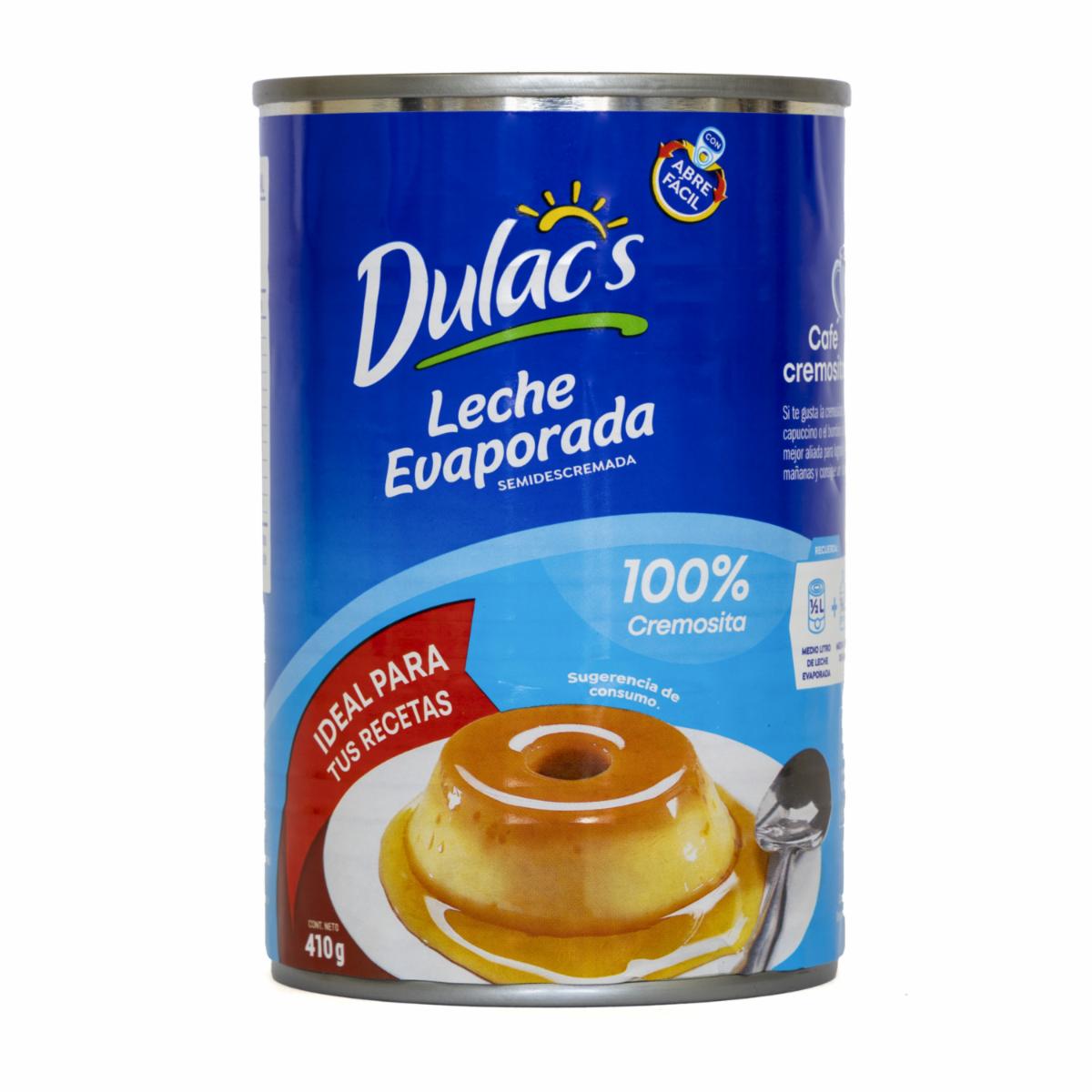 Leche Evaporada Semidescremada DULACS 410 G