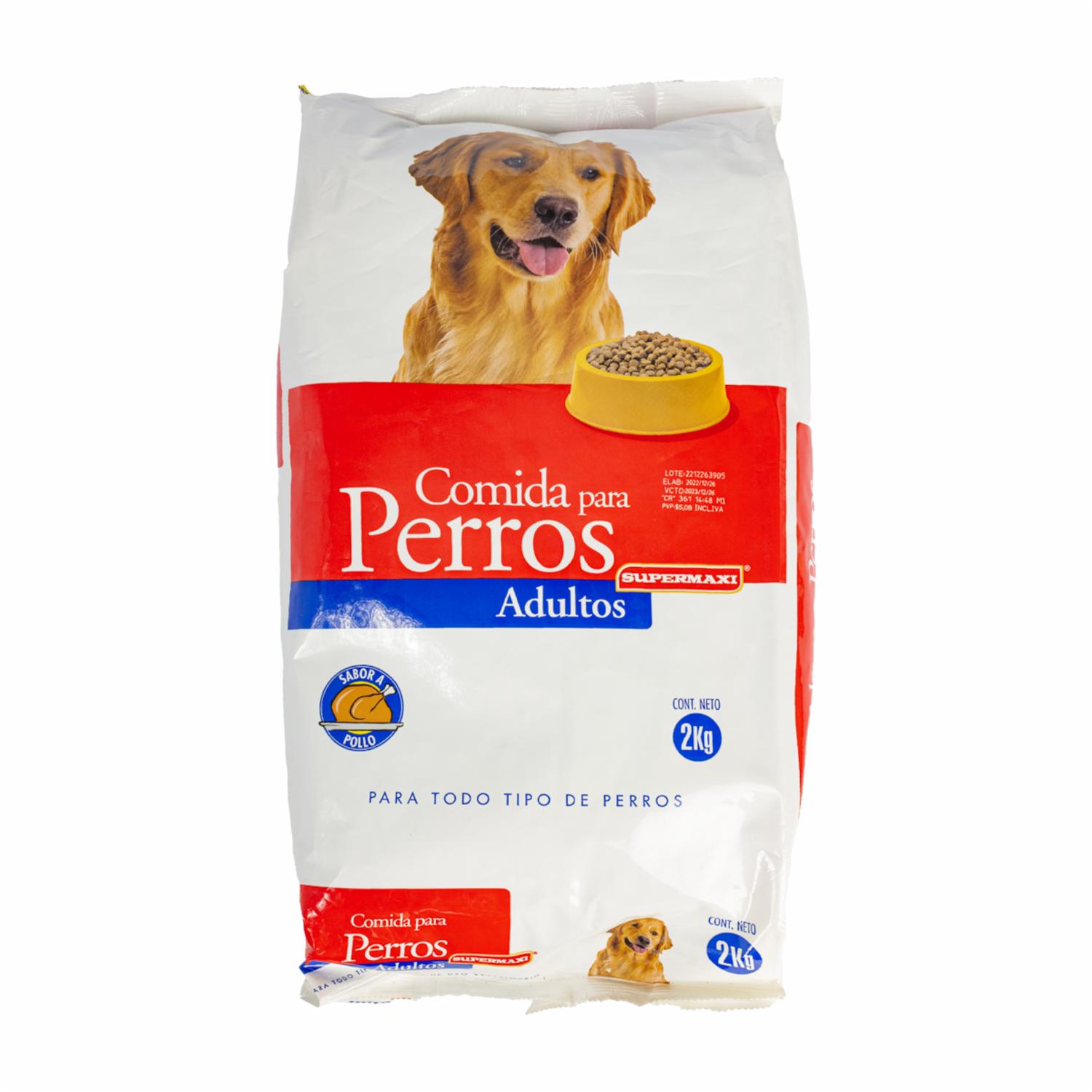 Alimento Para Perros Con Nutrientes SUPERMAXI 2 Kg