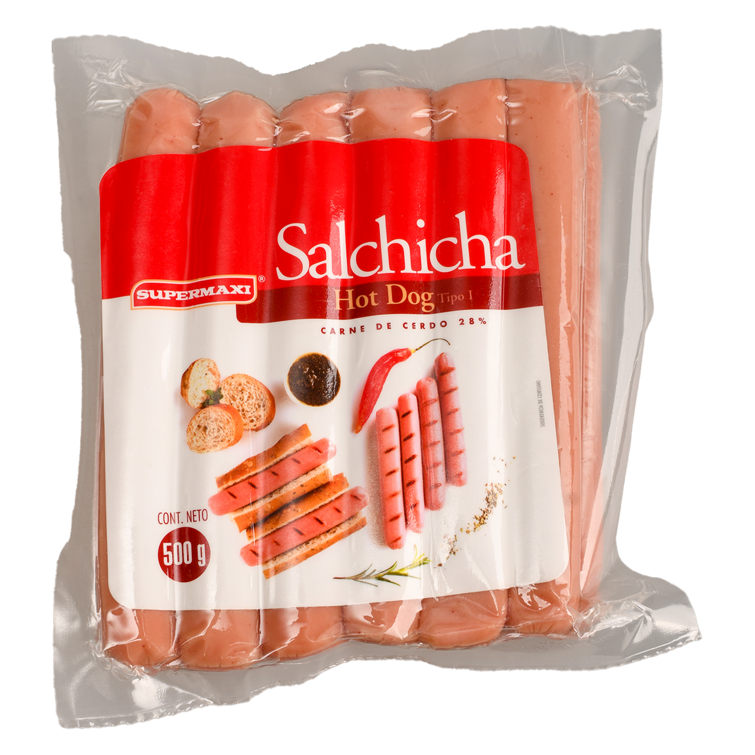 Salchicha Hot Dog SUPERMAXI 500g