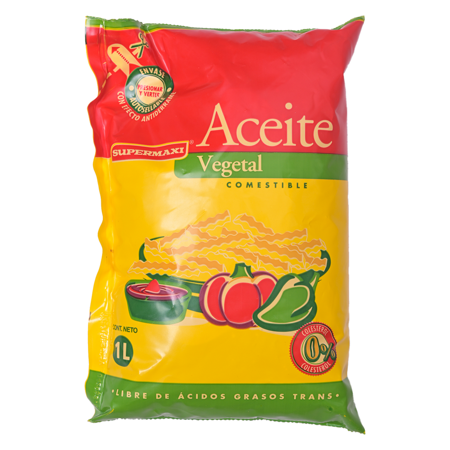 Aceite Vegetal Comestible SUPERMAXI Funda 1000 Ml