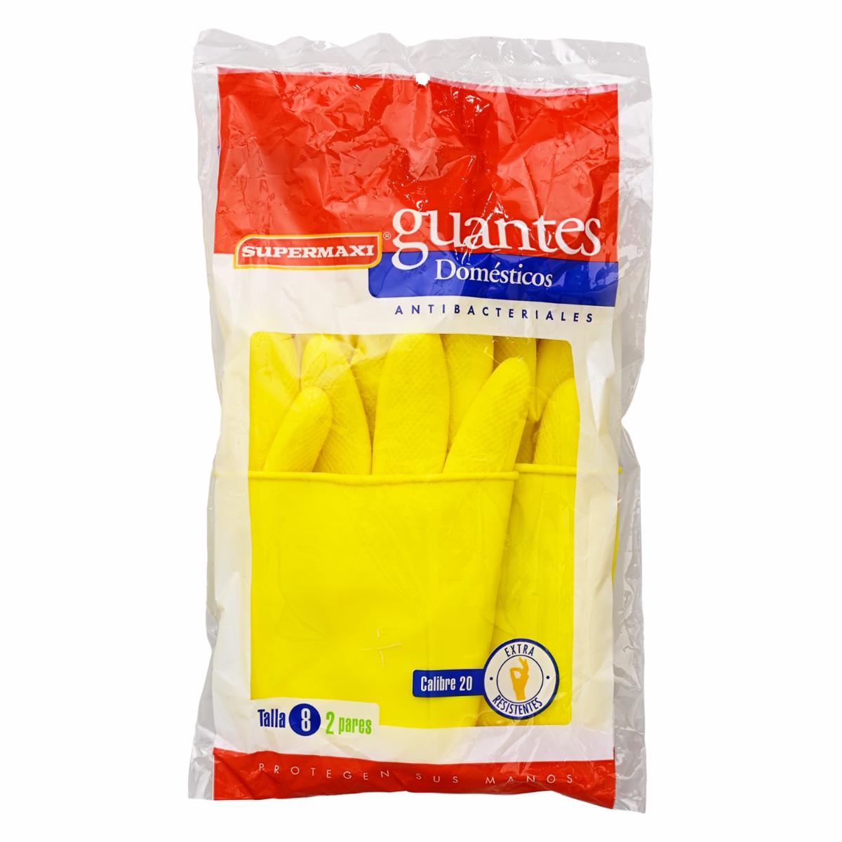 Guante Amarillo N° 8 SUPERMAXI 2 Unidades