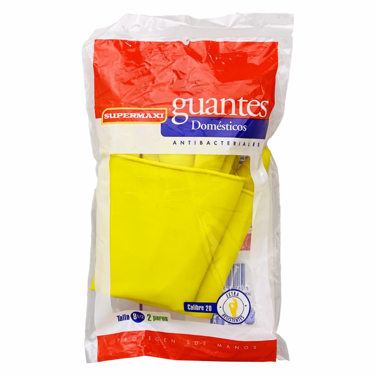 Guante Amarillo N° 8 Y Medio SUPERMAXI 2 Unidades