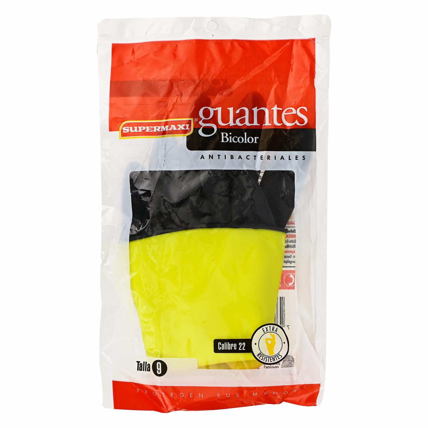 Guante Bicolor N° 9 SUPERMAXI Paquete