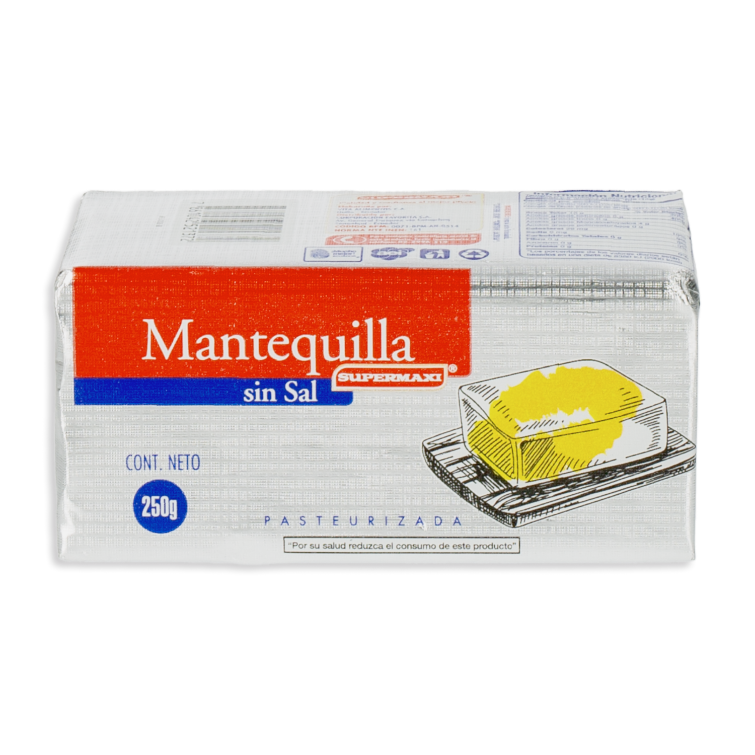 Mantequilla Sin Sal SUPERMAXI 250 G