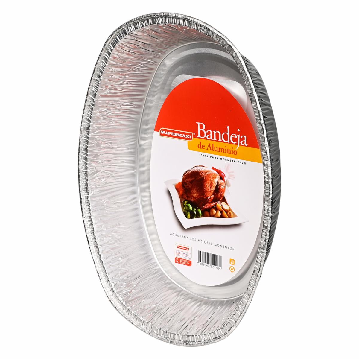 Bandeja Para Pavo Ovalada SUPERMAXI Aluminio