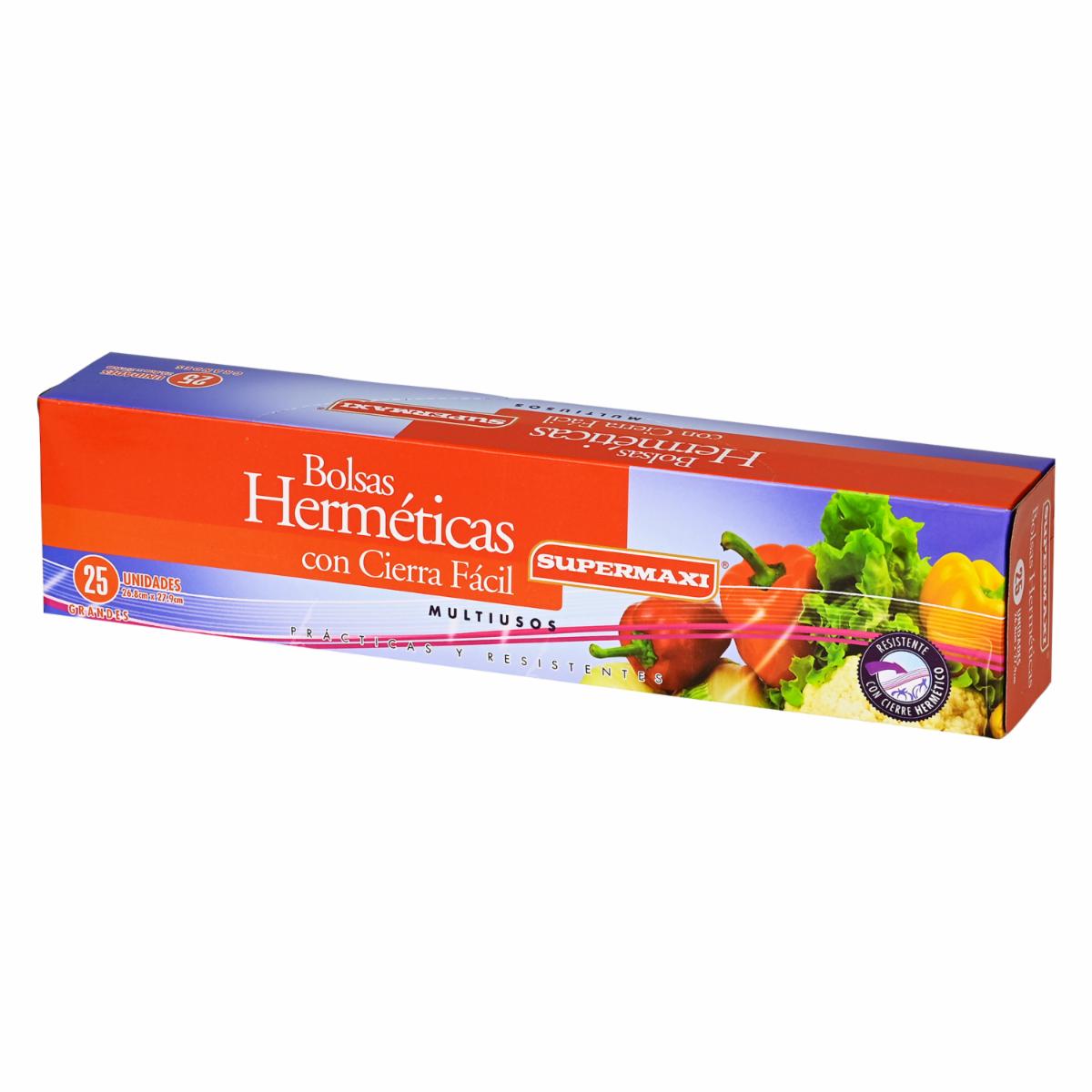 Bolsa Hermética Grande SUPERMAXI 25 Unidades