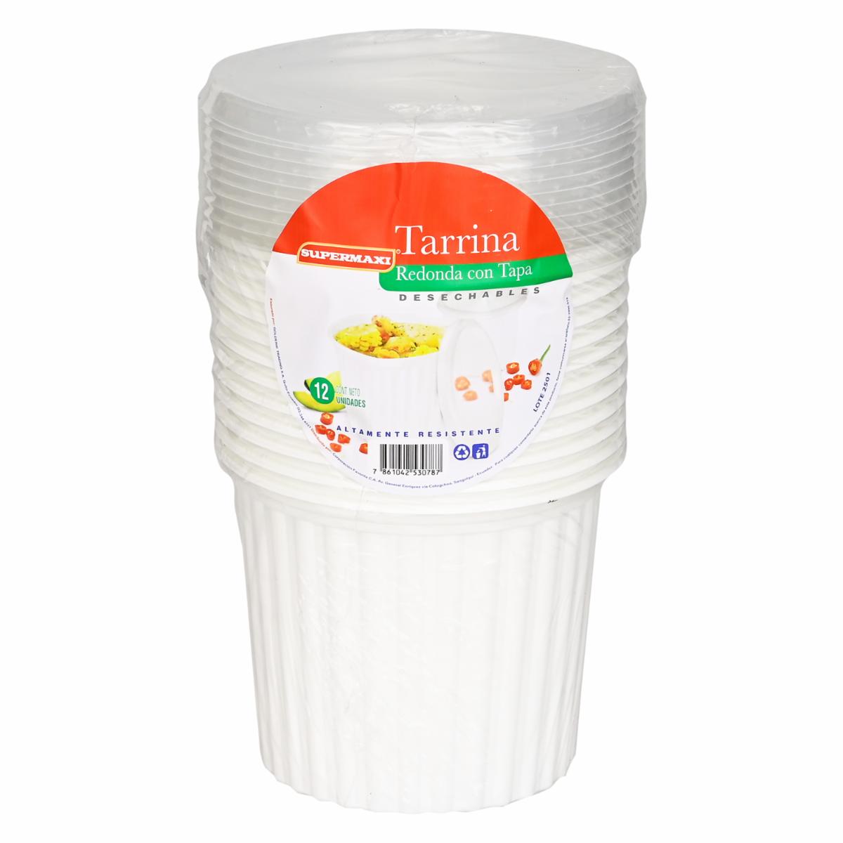Tarrina Redonda SUPERMAXI X 12 Uds