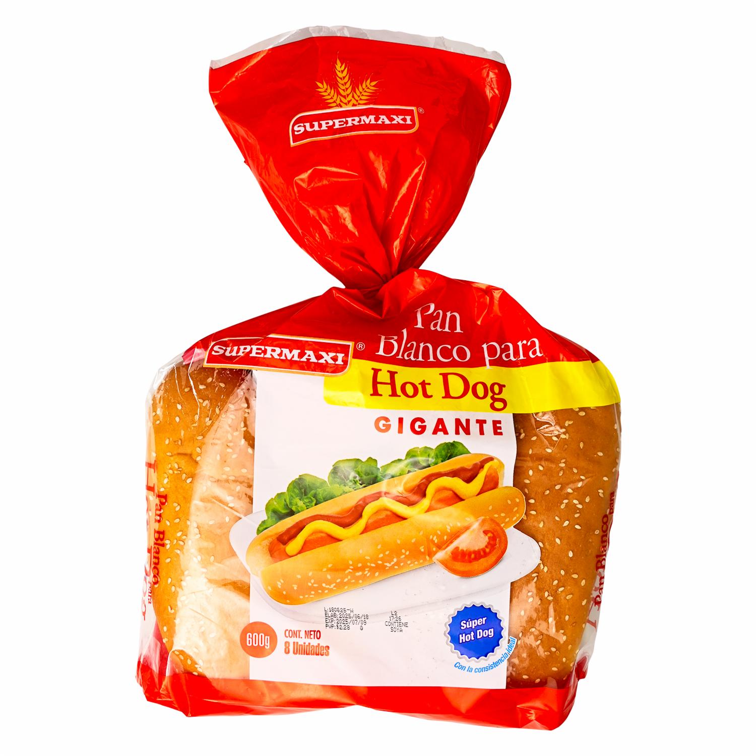 Pan Para Hot Dog SUPERMAXI 600 G