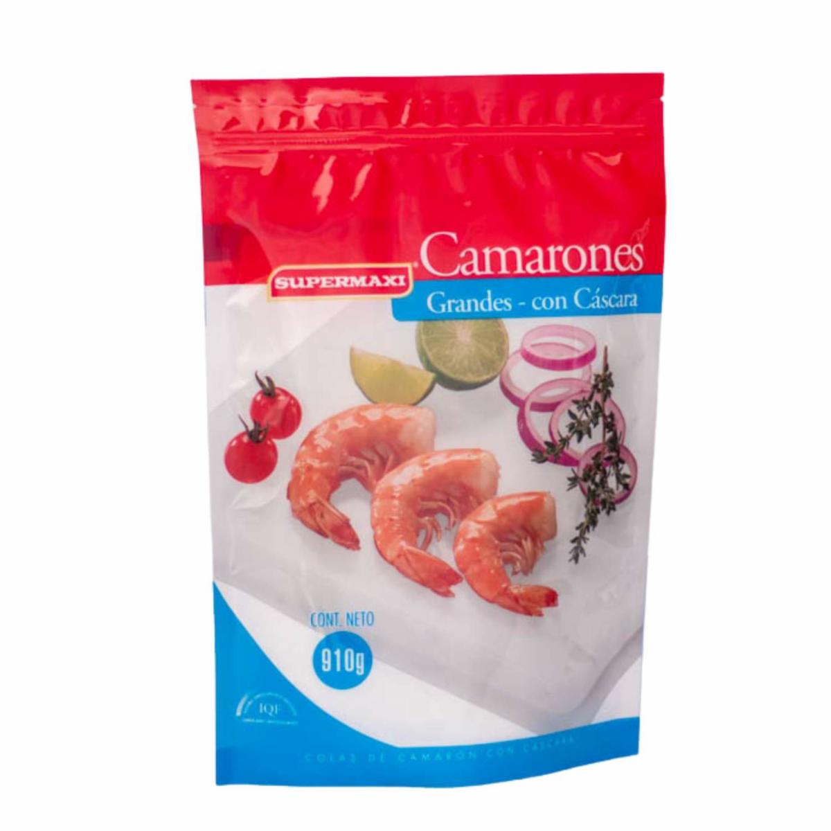 Camarones Con Cáscara Grandes SUPERMAXI 910 G