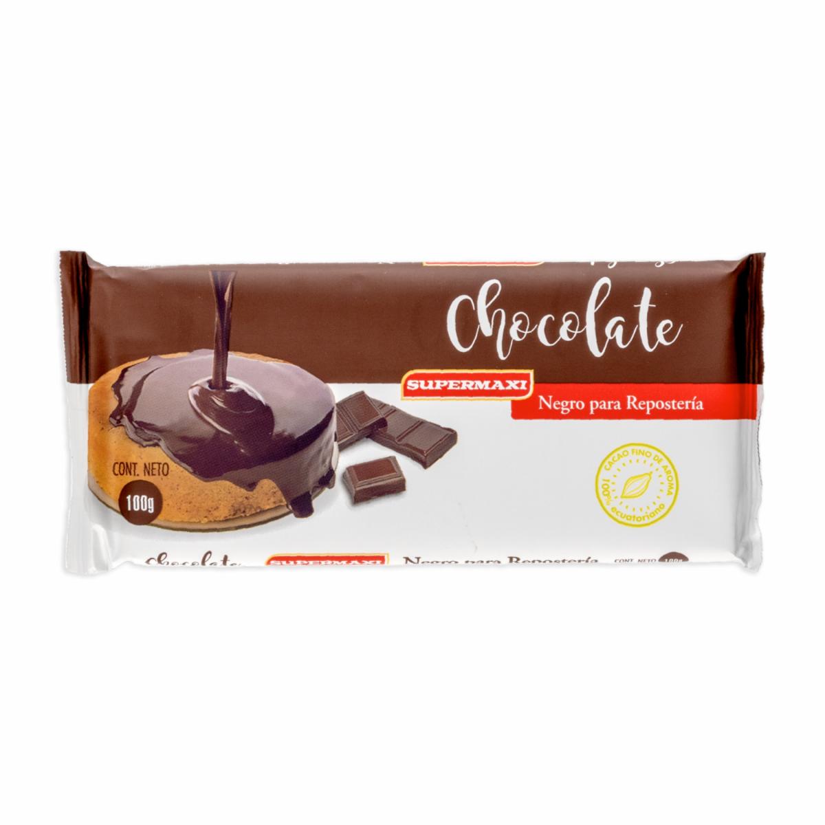 Chocolate Negro Para Reposteria SUPERMAXI Tableta