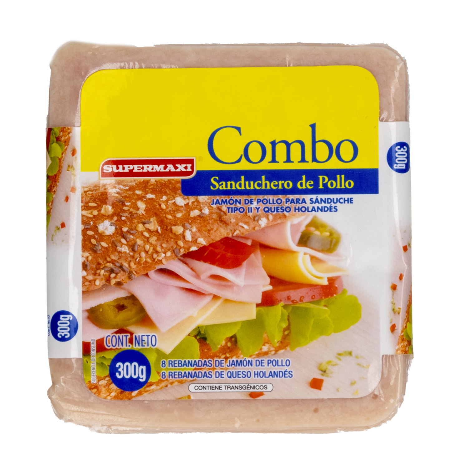 Combo Sanduchero Jamón De Pollo Y Queso Holandés SUPERMAXI 300 G