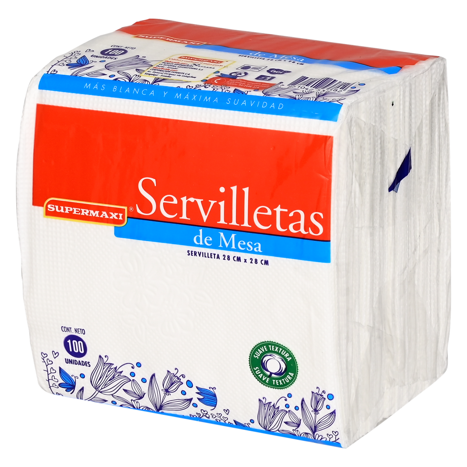 Servilleta Familiar 28X28 SUPERMAXI 100 Unidades