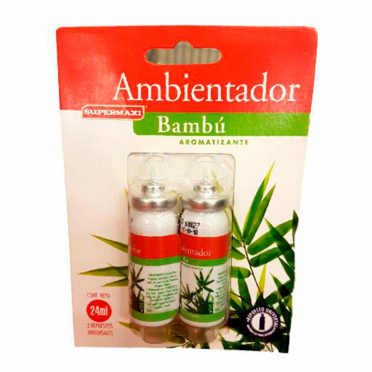 Ambientador Esencia Bambú SUPERMAXI 2 X 12 Ml