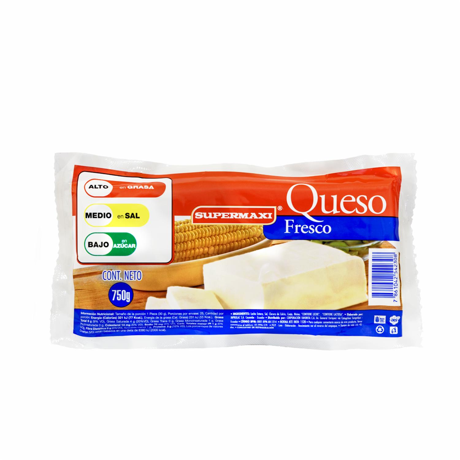 Queso Fresco Rico En Calcio SUPERMAXI 750 G