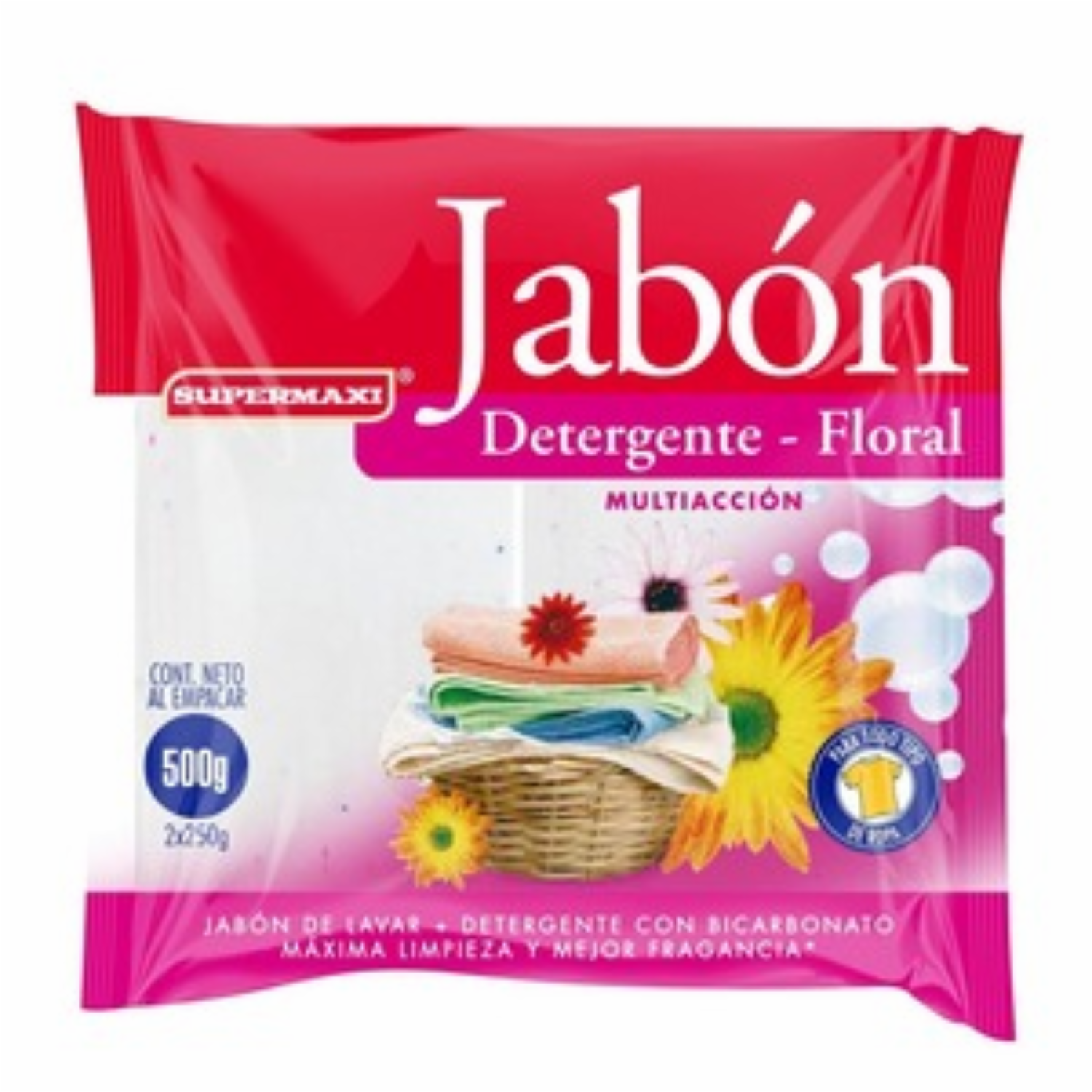 Jabón Detergente Aroma Floral SUPERMAXI 250 G