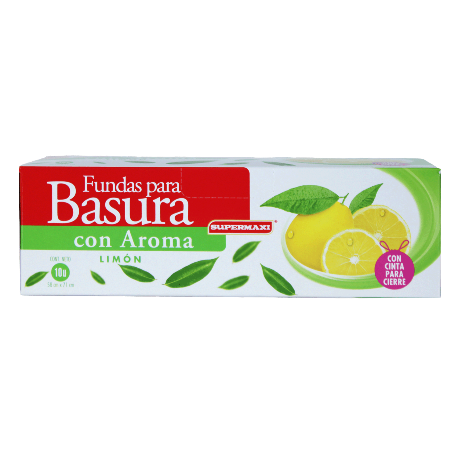Fundas De Basura Con Aroma Limón SUPERMAXI 10 Unidades