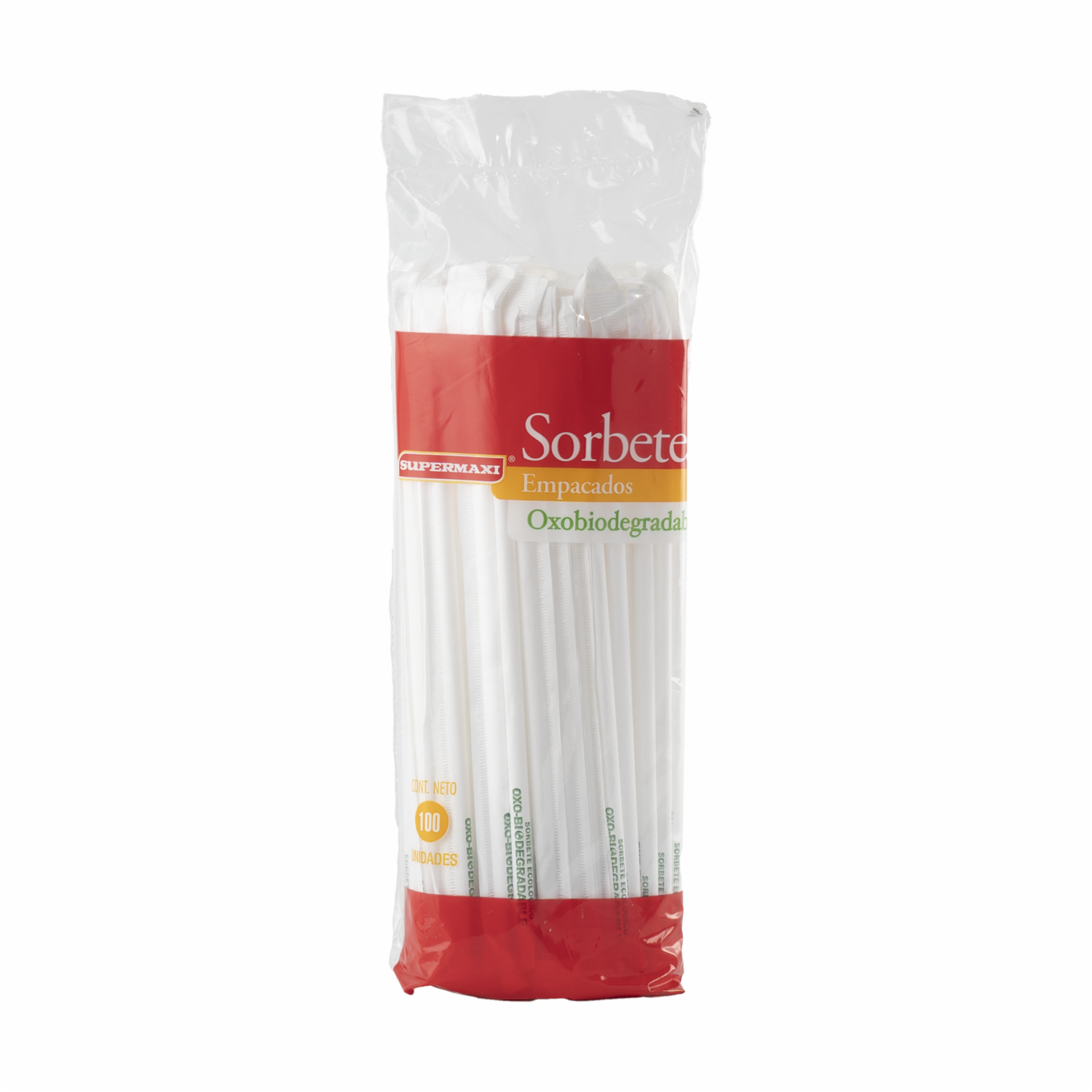 Sorbetes Empacados Oxobiodegradables SUPERMAXI X 100 Uds