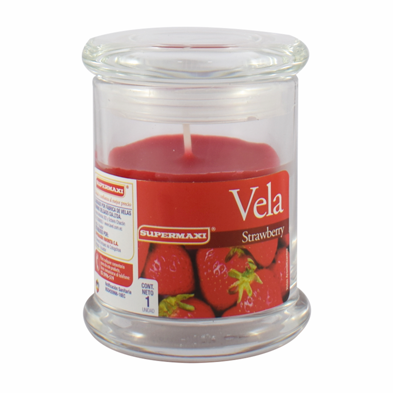 Vela Aromatizante Strawberry SUPERMAXI 110 G
