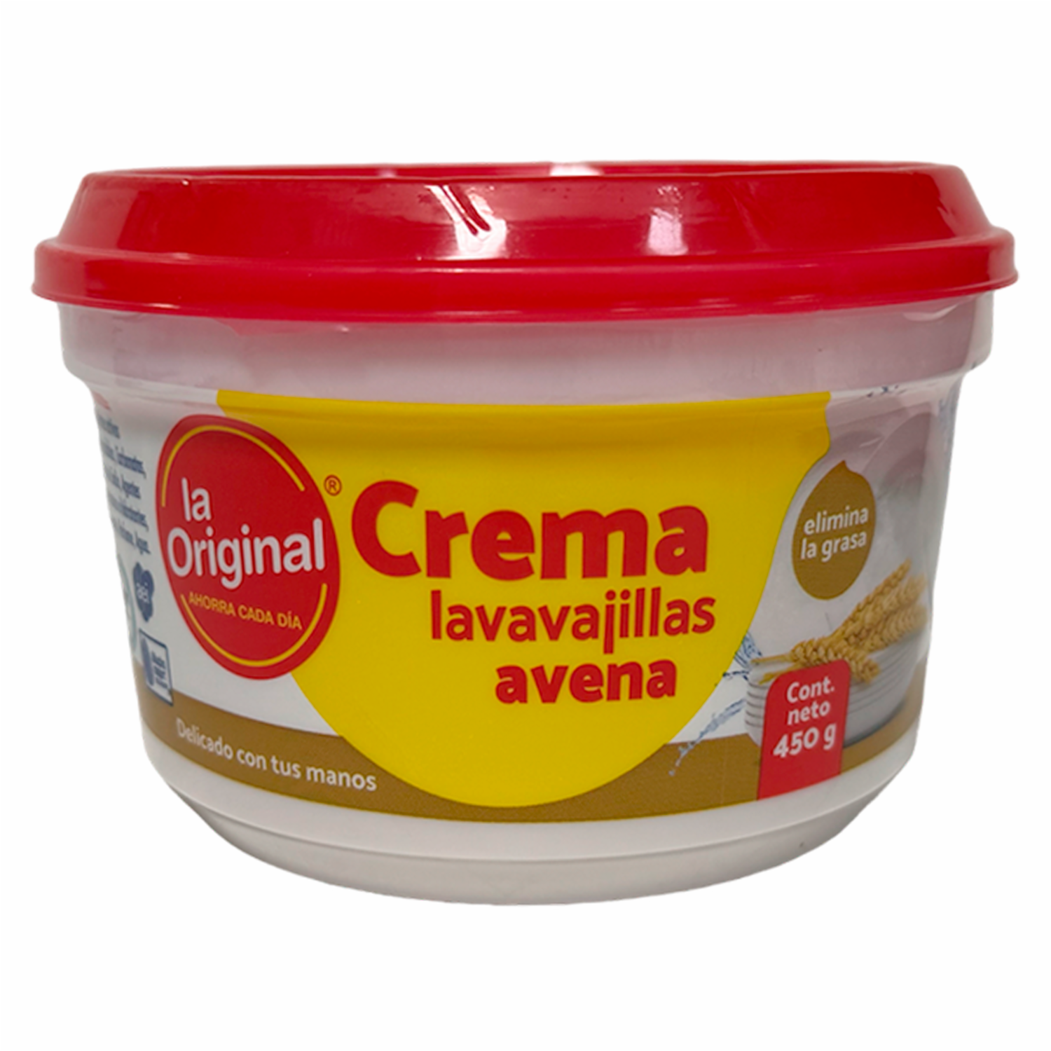 Lavavajillas En Crema Con Avena Elimina La Grasa Delicado Con Tus Manos LA ORIGINAL 450 G