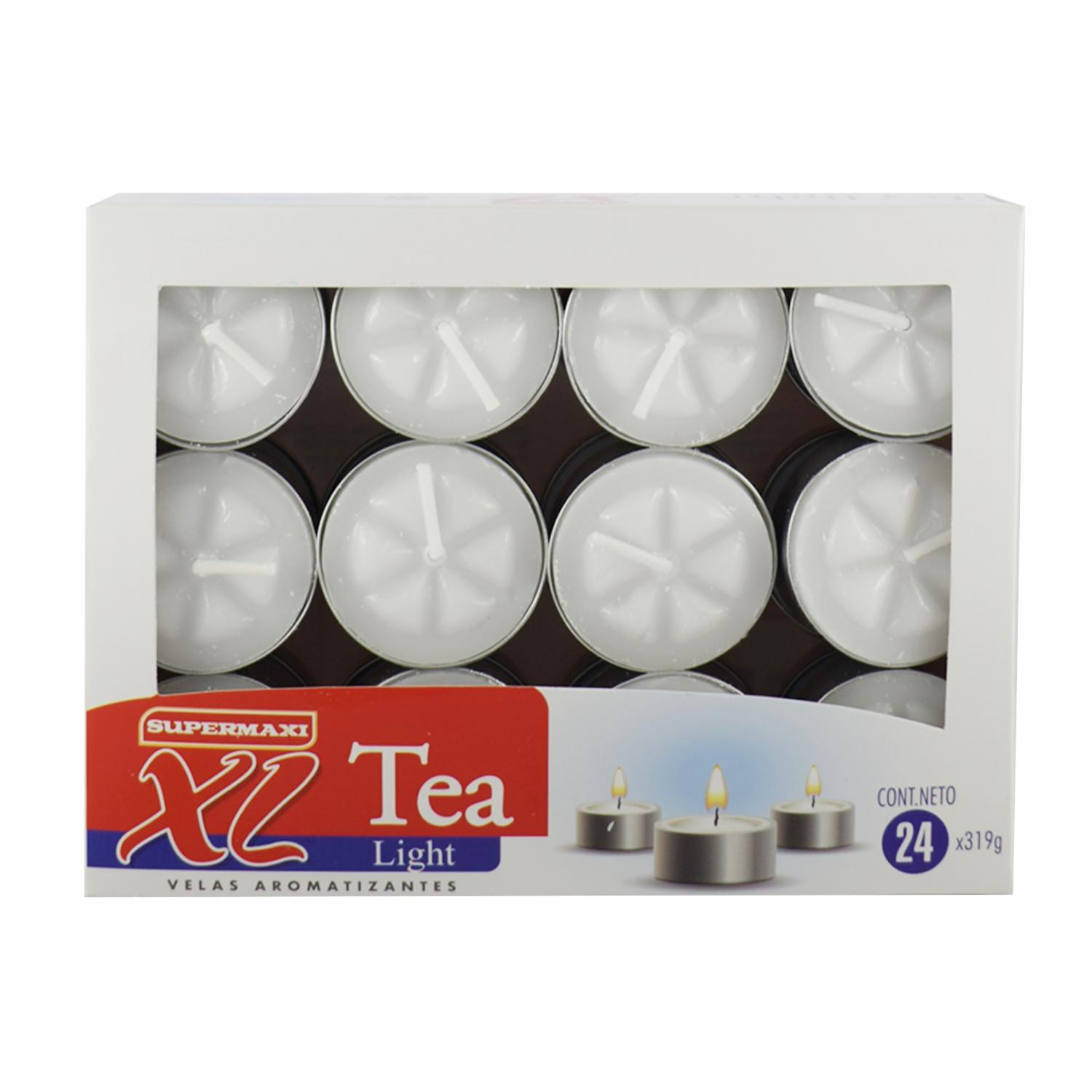 Vela Tea Ligth Blanco SUPERMAXI x 24 Unidades